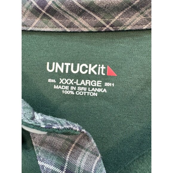 Untuckit Mens Long-Sleeve Polo Shirt XXX-Large Green - Picture 2 of 10